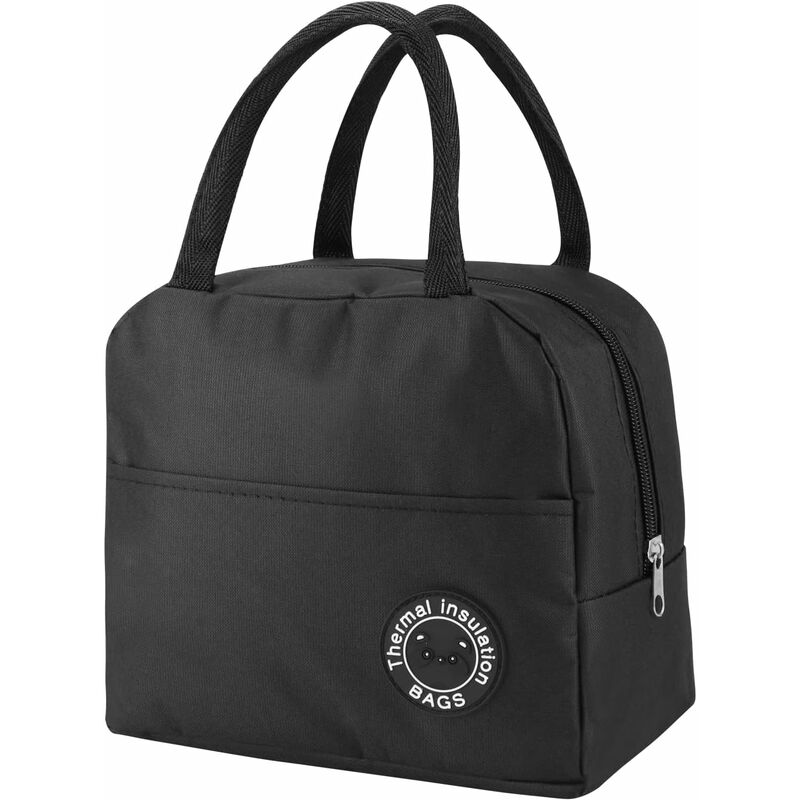 Héloise - 6L Lunch Cooler Bag, Portable Insulated Lunch Box Waterproof Insulated Lunch Bag, Lunch Bag for Women Men Kids School Office Picnic (Black)