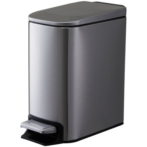 6L Smudge-Resistant Rubbish Bin With Soft-Close Foot Pedal