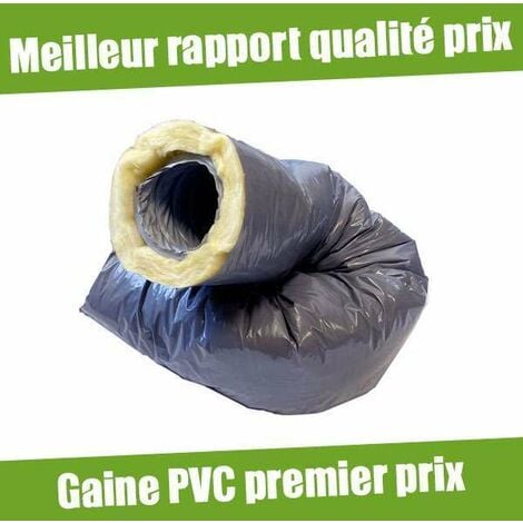 Gaine isolée micro-perforée 6270148 epaisseur 25 mm Ø 160 mm / 10 m  Domestibel