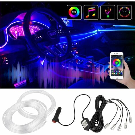 Voiture Intérieur Lumière RVB LUMIÈRE LED Télécommande Sans Fil de Voiture  Automobile Lampe Décorative Auto Lum 2PCS RGB -TO1203 - Cdiscount Maison