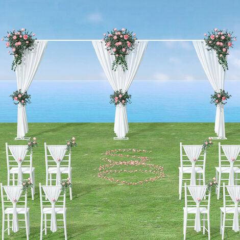 6M Wide Garden Plant Flower Stand Frame, Adjustable Wedding Backdrop Stand Iron Pole Balloons Holder
