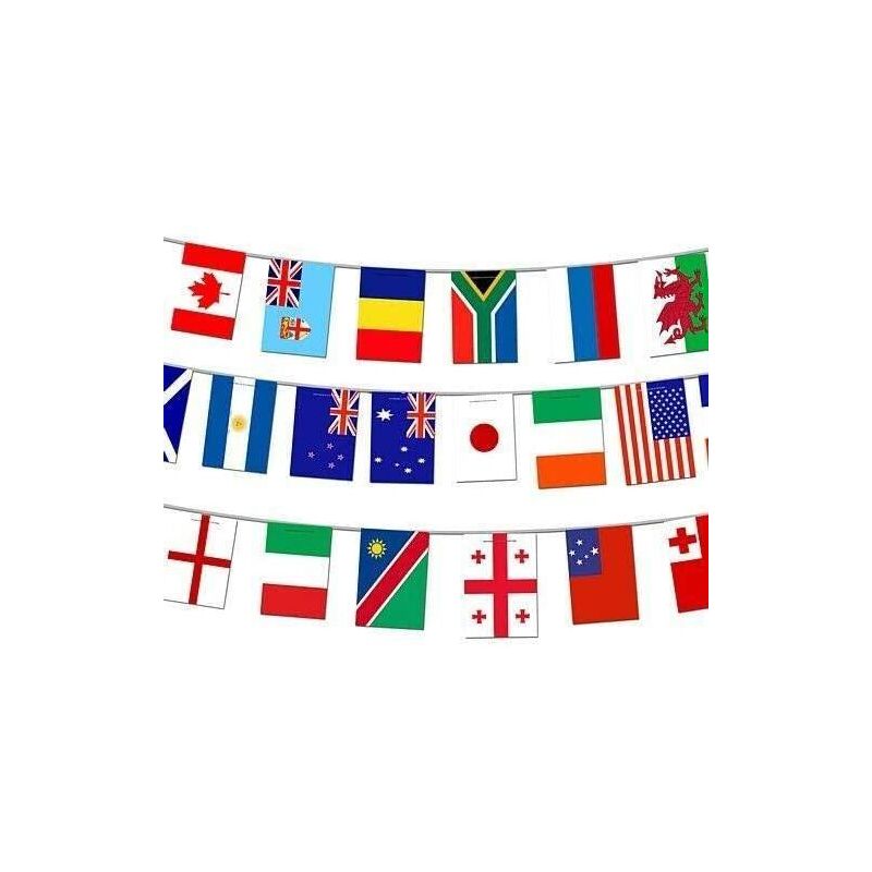 20 Countries Flags Rugby 2019 World Cup Bunting 6m Decoration Sports Banner Garland