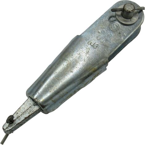 6MM-8MM Zinc Plated Rope Socket With Wedge And Pin - Termination Wire Jaw
