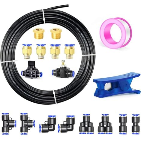 6mm od noir 10 mètres nylon tuyau d'air pneumatique Kit tuyau pour système de freinage à transfert de fluide