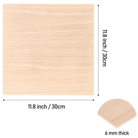6mm Red Oak Plywood 6PCS Wood DIY Kit fuer Lasergravur und Laserschneiden