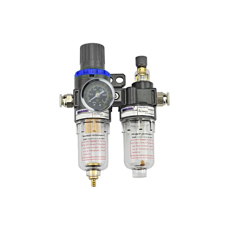 Csparkv - 6mm Séparateur d'eau et d'huile à air comprimé, réducteur de pression pour compresseur, filtre régulateur d'air