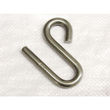6MM Stainless Steel Long Arm S Hook - Hang Hanging Utensil Marine