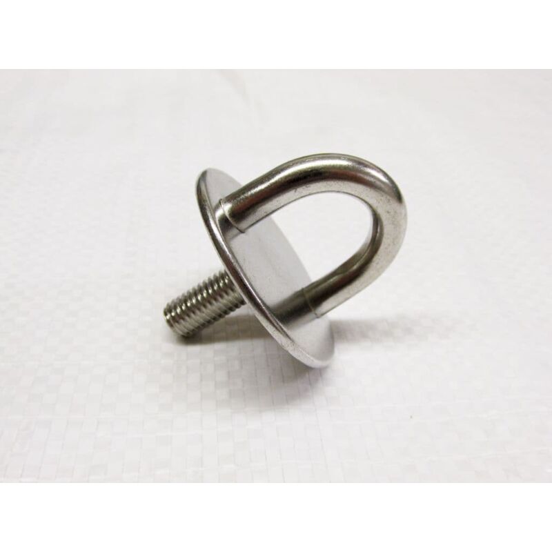 Securefix Direct - 6MM Stainless Steel Round Eye Plate with M8 Screw Thread (Heavy Duty Marine Deck)
