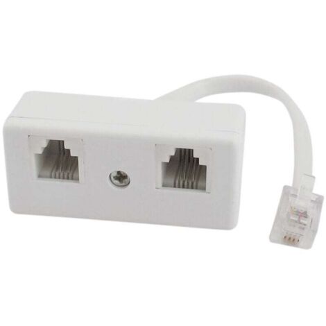 6P4C Adaptateur De Connecteur SÉParateur Ligne TÉLÉPhonique RJ11 Mâle À Double