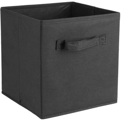 6Pack Foldable Square Canvas Clothes Toys Storage Box Collapsible Fabric Cubes