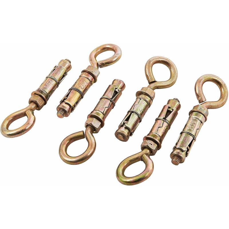 6pc 8mm Closed Hook Bolts - S5965