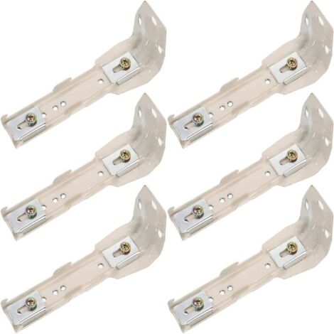 6PCS 11.5cm support de fixation de rail de rideau, accessoires de code de montage latéral de rideau, Code de fixation