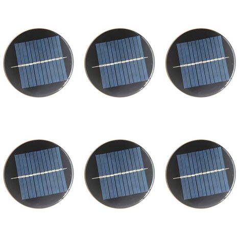 6Pcs 6V 80mm Mini Solar Panel Cells for Solar Power DIY Home Garden Science Projects - Toys - Battery Charger