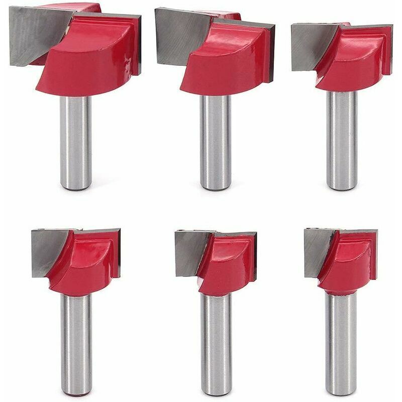 Lablanc - 6Pcs 8mm Tige Fraise à Rainurer Pour Bois Fraisage à Menuiserie Fraise à Bois Fin Double Tranchant Nettoyage du Fond de Bois Routeur Bits