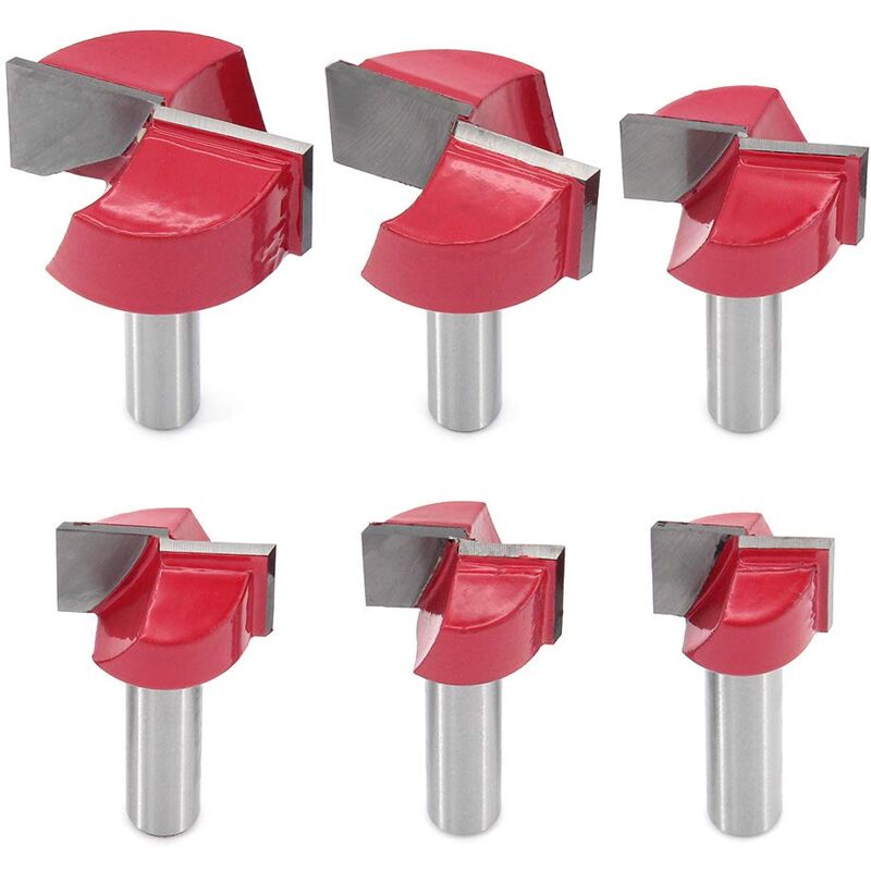 6Pcs 8mm Tige Fraise à Rainurer Pour Bois Fraisage à Menuiserie Fraise à Bois Fin Double Tranchant Nettoyage du Fond de Bois Routeur Bits Dia de
