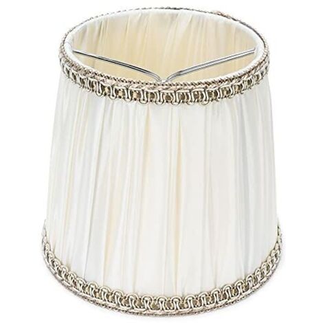 6Pcs Abat-jour en Tissu Moderne Lustre Lampe de Table Couverture pour Vis E14 Accessoire de Maison