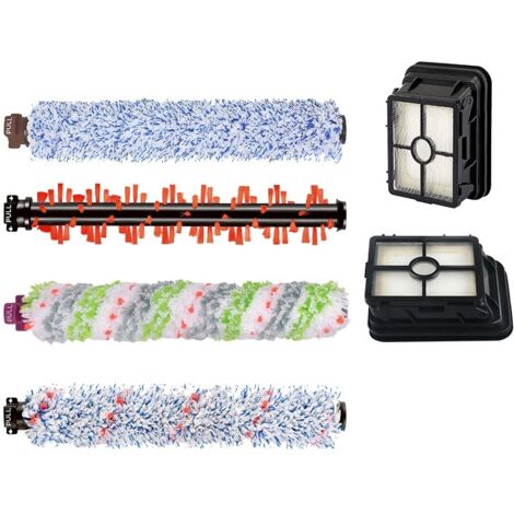 6Pcs Accessories pour Bissell Crosswave 3 en 1 Aspirateur Brosse de Rechange Filtre de Rechange pour Aspirateur Bissell CrossWave 1866/2306/2551/1785