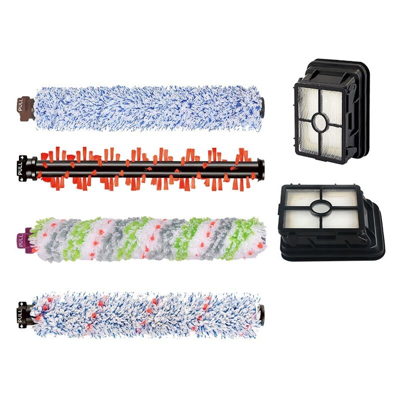 6Pcs Accessories pour Bissell Crosswave 3 en 1 Aspirateur Brosse de Rechange Filtre de Rechange pour Aspirateur Bissell CrossWave 1866/2306/2551/1785