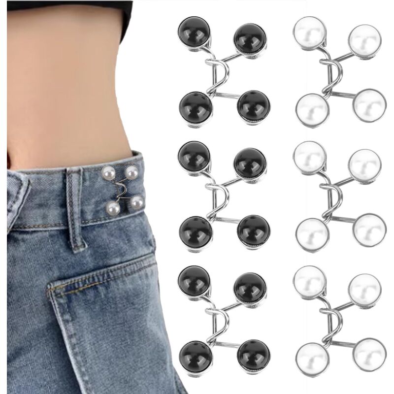 Image of bottoni a clip per jeans, bottoni jeans regolabili, bottoni metallici per jeans, fai da te, bottoni rimovibili per pantaloni jeans per jeans, nessuna
