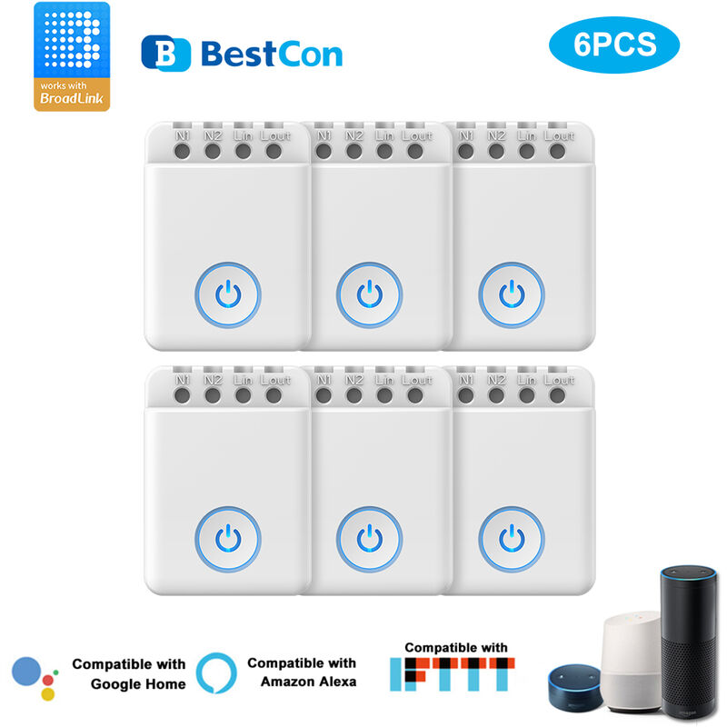 

6PCS BestCon MCB1 Interruptor remoto de la caja de control Wi-Fi Modelo: BestCon MCB1 6pcs - Broadlink