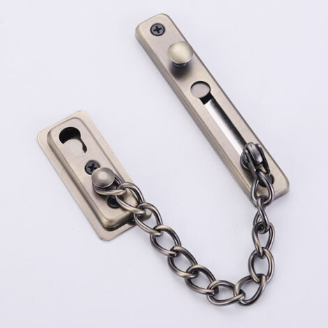 6pcs Chaîne de Sécurité Anti-Vol à Ressort pour Porte , Limiteur Étroit en Acier Inoxydable, Fourni avec Vis pour Porte Interne, Vert Olive