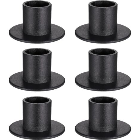 6PCS Chandeliers en Fer Noir, Bougeoirs Noirs de Table Décoratifs en Métal Rétro Rouillé,  Fête, Les Rencontres,  Saint-Valentin