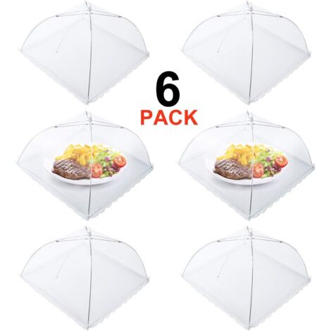 Lot de 5 cloches alimentaires pliables en maille anti-mouches