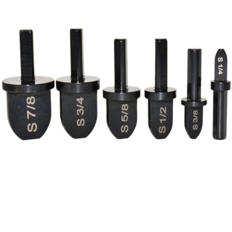 6pcs Crimping Tool Drill Bit Set, Manual Copper Pipe Crimping Tool Drill Bit - Bearing Steel Drill Bit Expander with 7/8" 3/4" 5/8" 1/2" 3/8" 1/4" Bit