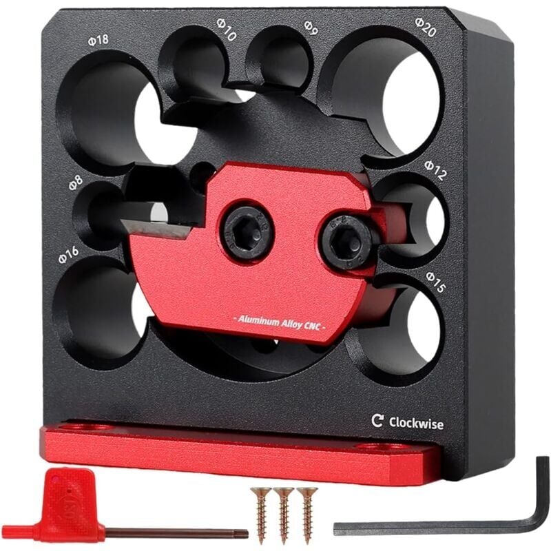 Ikodm - 6pcs Dowel Maker Kit Metric 8 mm à 20 mm Coraire réglable avec Une Lame de carbure de Forage électrique Dowel Dowel Round Auxiliary Tool pour