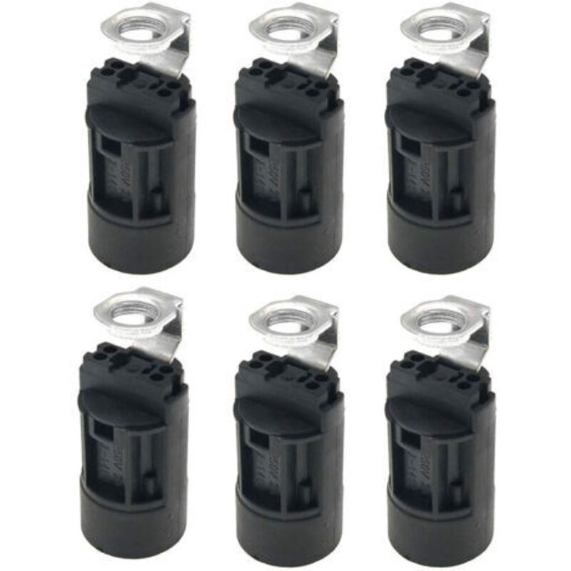 6pcs E14 Bougie Ampoule Titulaire Base de Lampe en Plastique Support de Douille de Lampe pour Fabrication de Lampes Lustre Restauration Lampe Projet