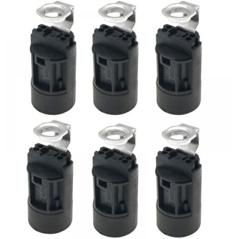 6pcs E14 Bougie Ampoule Titulaire Base de Lampe en Plastique Support de Douille de Lampe pour Fabrication de Lampes Lustre Restauration Lampe Projet de Finition