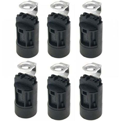 6pcs E14 Bougie Ampoule Titulaire Base de Lampe en Plastique Support de Douille de Lampe pour Fabrication de Lampes Lustre Restauration Lampe Projet de Finition