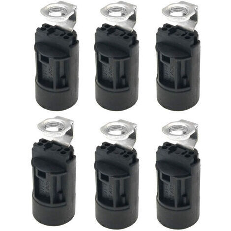 6pcs E14 Bougie Ampoule Titulaire Base de Lampe en Plastique Support de Douille de Lampe pour Fabrication de Lampes Lustre Restauration Lampe Projet de Finition