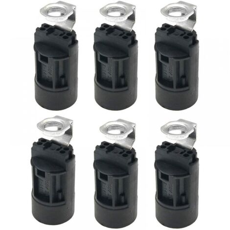 6pcs E14 Candle Bulb Holder Plastic Lamp Base Lamp Socket Holder for Lamp Making Chandelier Restoration Lamp Finishing Project