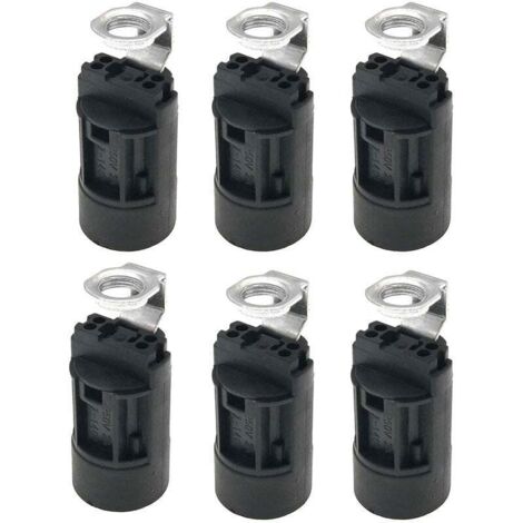 6pcs E14 Candle Bulb Holder Plastic Lamp Base Lamp Socket Support for Lamp Making Chandelier Restoration Lamp Finishing Project