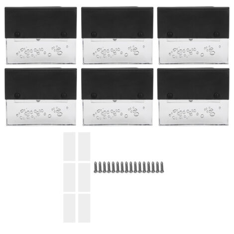 6pcs extérieur énergie solaire changement de couleur led étape lumières pour escalier balcon clture patio jardin