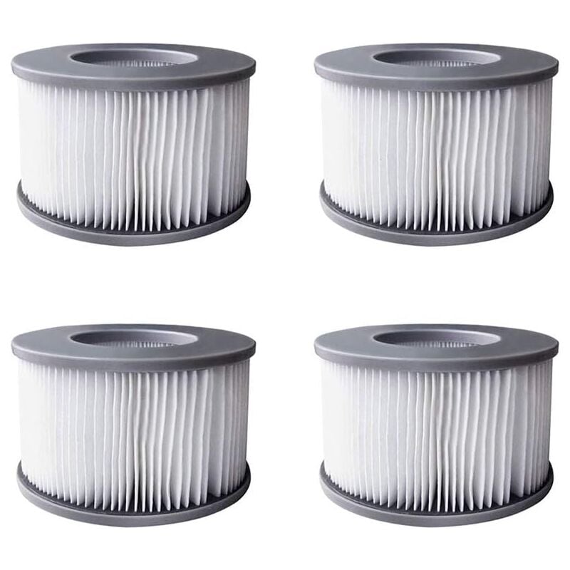 4pcs Filtres de Bain à remous pour MSpa piscines gonflables, Pompe à Cartouche filtrante Version améliorée pour mspa Tous Les spas actuels