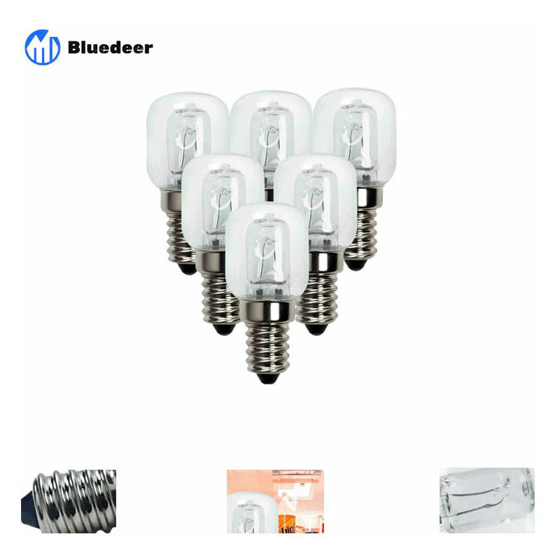 Ensoleille - 6pcs Four 25W 300 Degré Résistante, Ampoule Incandescence T22 ampoule de four E14 vis ampoule résistante aux hautes températures ampoule