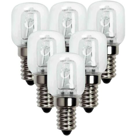 6pcs Four 25W 500 Degré Résistante, Ampoule Incandescence T22 ampoule de four E14 vis ampoule résistante aux hautes températures ampoule de lampe de sel ampoule de veilleuse