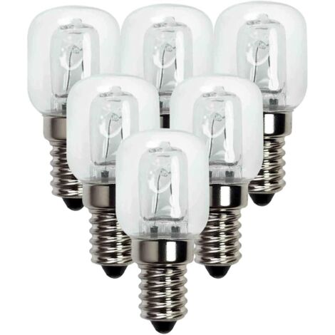 6pcs Four 25W 500 Degré Résistante, Ampoule Incandescence T22 ampoule de four E14 vis ampoule résistante aux hautes températures ampoule de lampe de sel ampoule de veilleuse