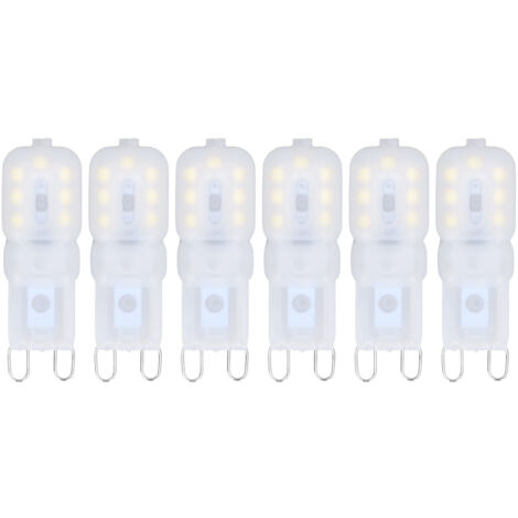 6Pcs G9 Ampoules LED Dimmable 3W Économie d'énergie 360 ​​Degrés Ampoule pour Plafonniers et Lampes Suspendues Lumière Blanche 220-240V