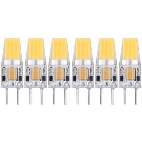 6PCS GY6.35 Ampoule 5W, Blanc Chaud, Ampoule Petite Taille, Flux Lumineux 500LM Convient pour Suspension, Suspension, Lampe de Bureau, Lampe Accent Éclairage de Paysage [Classe énergétique F]