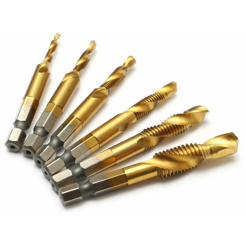 Qersta - 6pcs hss Foret acier à haute vitesse 6542 métrique titane hexagone forage Shank