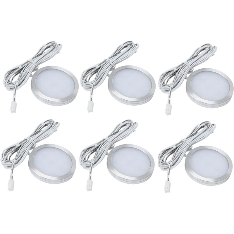 Lot de 6 spots LED encastrés 12 V 3 W pour intérieur, à installer au plafond, pour camping-car, caravane, bateau, blanc chaud