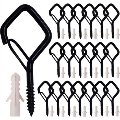 6pcs Kit De Support Pour Photo Cadre En Acier Inoxydable Attache Cadre Crochets De Suspension Photo Crochet Miroir  Suspendre Assortis Accroche Ta