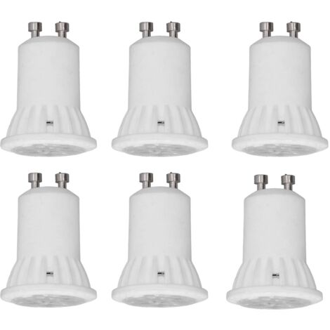 6pcs LED MR11 Ampoules Dimmable GU10 Céramique Économie d'énergie 4W 360LM Pas d'UV Angle de faisceau de 120 degrés Support GU10 Outil d'éclairage domestique AC 220V Lumière blanche,A