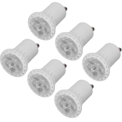 6pcs LED MR11 Ampoules Dimmable GU10 Céramique Économie d'énergie 4W 360LM Pas d'UV Angle de faisceau de 120 degrés Support GU10 Outil d'éclairage domestique AC 220V Lumière chaude,A