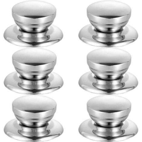 6PCS Lid Knob Pot Lid Knobs Pot Lid Handle Replacement Pot Lid Knobs Handle Pot Knob Universal Heat Resistant Stainless Steel MUMU