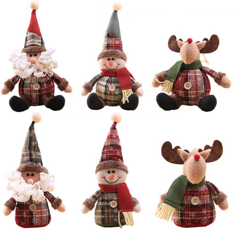 6pcs Noël Poupées Maison Ornements Arbre De Noël Décoration Cadeau Nouveau