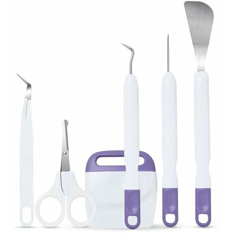 6pcs Outil de Désherbage pour Vinyle Compatible Cricut Joy Accessoires Tool Bundle Craft - Cricut Tools Crafting Joy Maker Accessoires pour Silhouette/Siser/oracal 631 651 751,Mauve